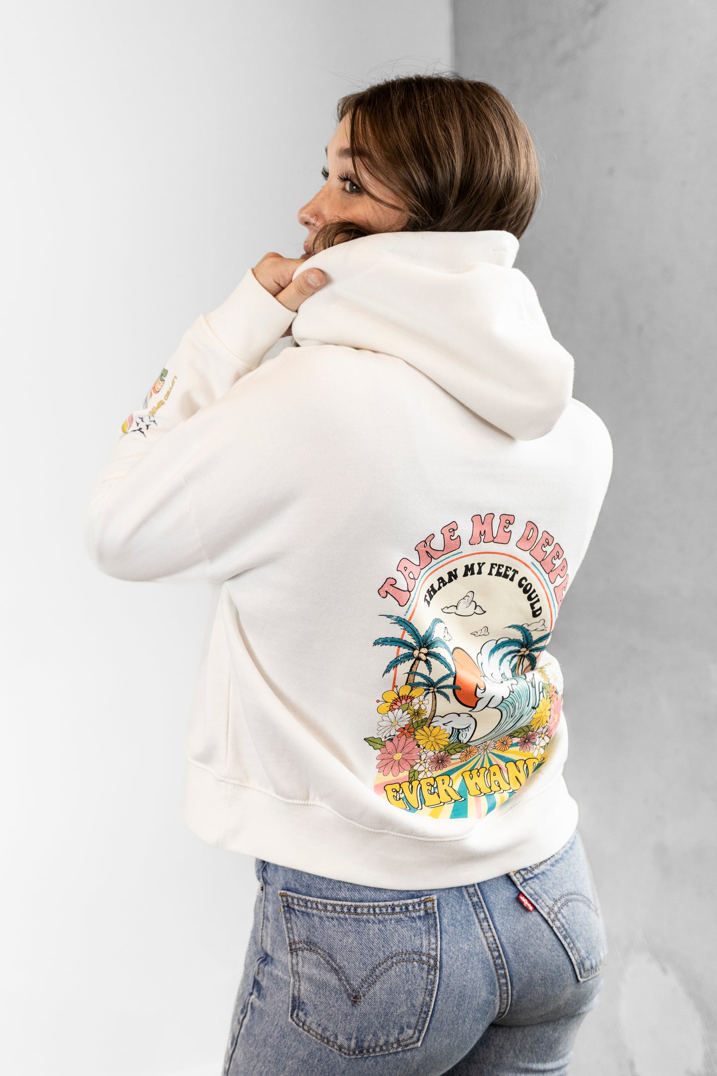 Take Me Deeper Ultra Hoodie in Ethereal White