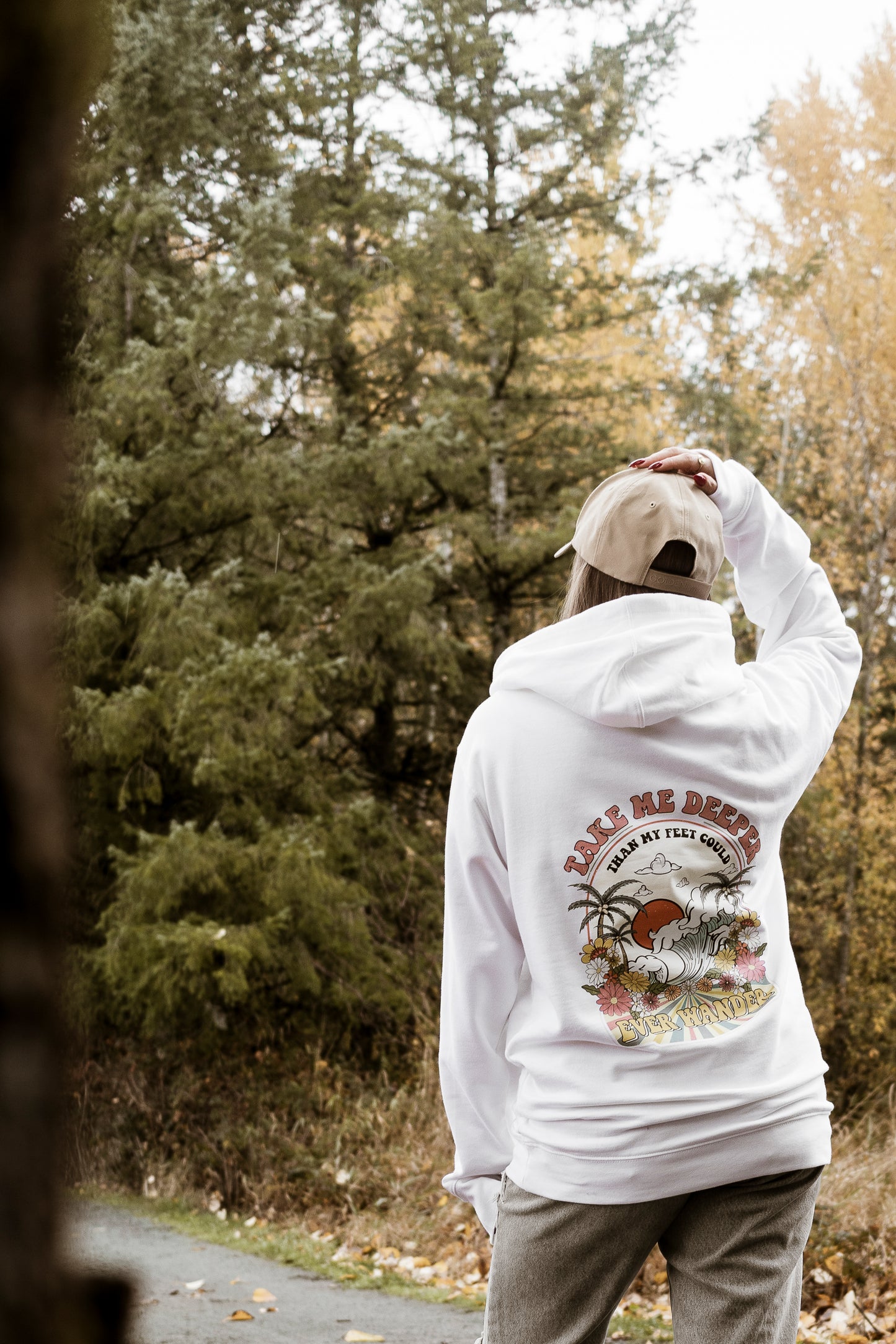 Take Me Deeper Comfort Hoodie in Ethereal White