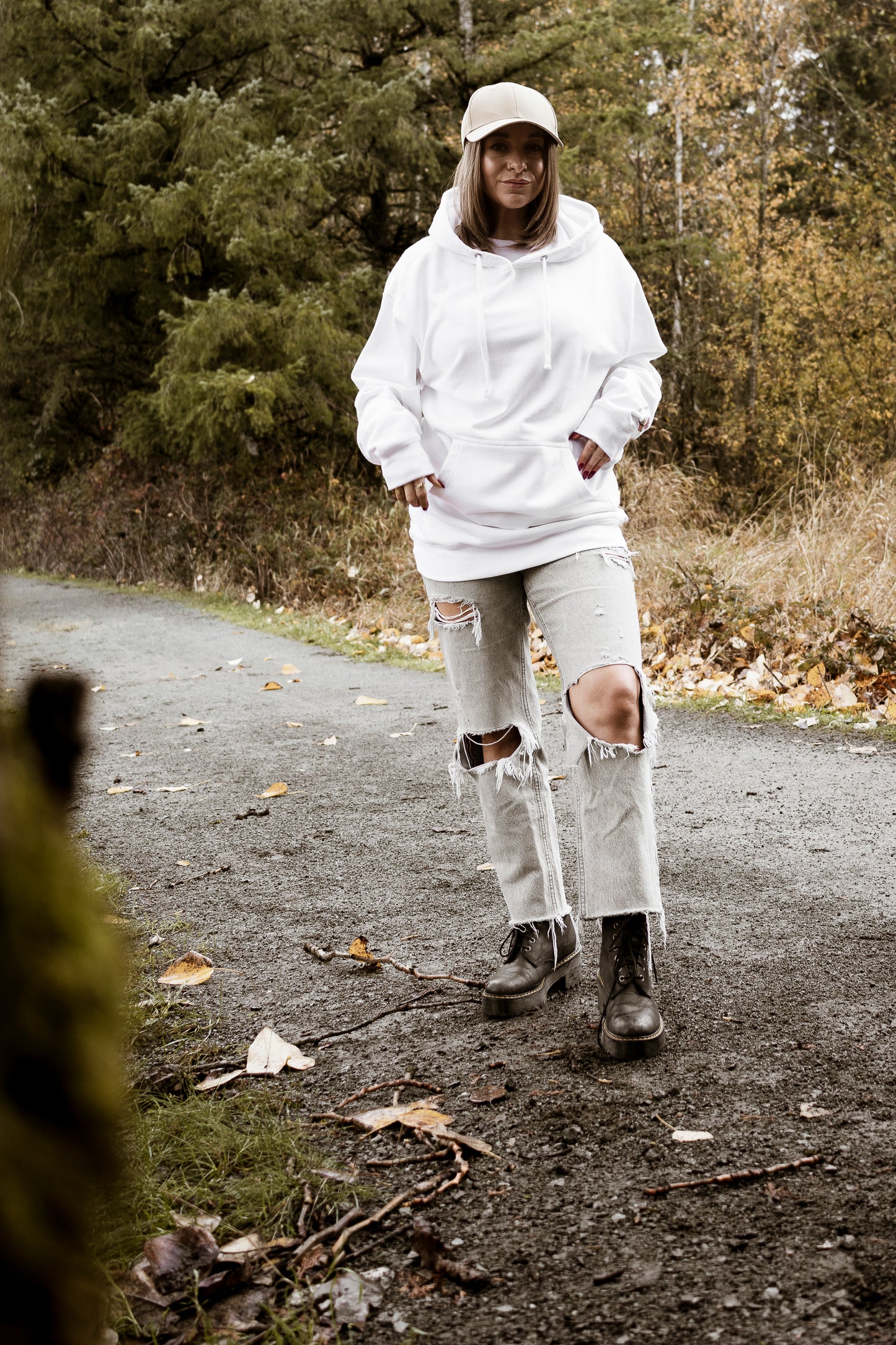 Take Me Deeper Comfort Hoodie in Ethereal White